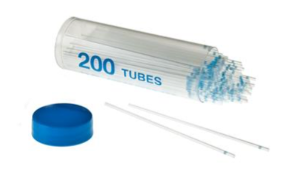 TUBOS CAPILARES LISOS(SIN HEP-AZUL)C/100